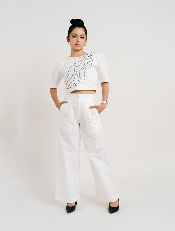 Hand embroidery co ord set